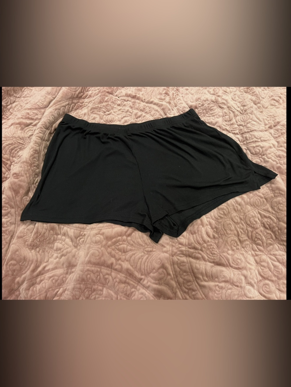Women's Black Modal Lounge Shorts with Elastic Waistband